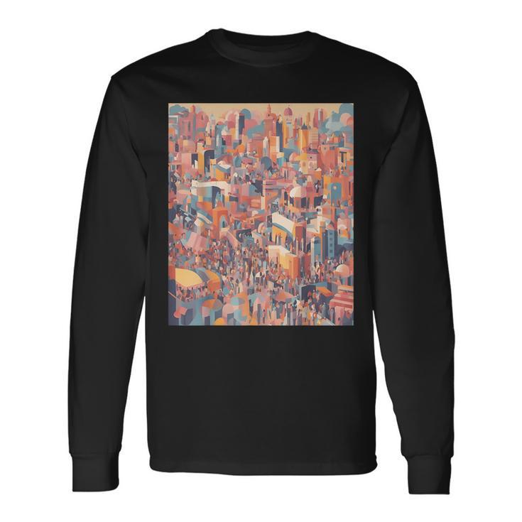 Cultural Festival Pastel Tapestry Long Sleeve T-Shirt