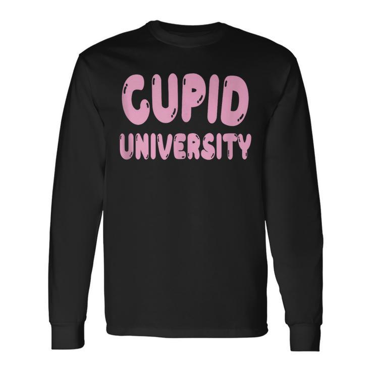 Cupid University Pink For Valentine's Day Long Sleeve T-Shirt