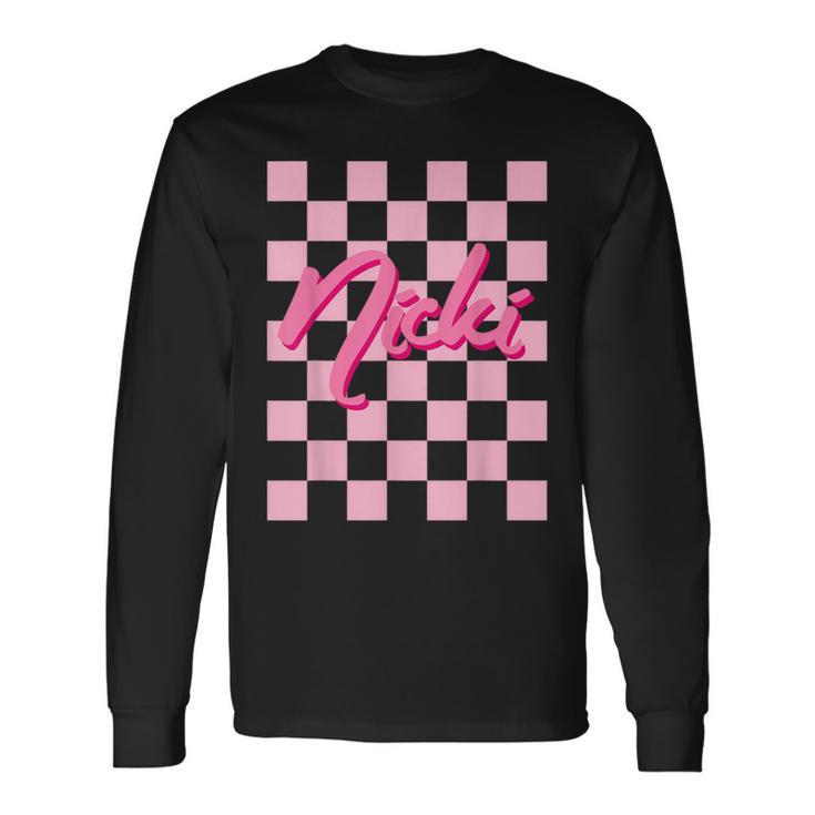 Cute First Name Nicki Boy Girl Long Sleeve T-Shirt