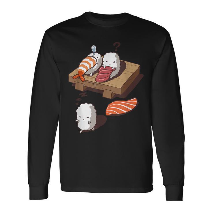 Cute And Japanese Nigiri Sushi Sleepwalking Long Sleeve T-Shirt