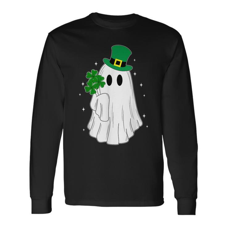 Cute Ghost Lucky St Patrick's Day Costume Boujee Boo-Jee Long Sleeve T-Shirt
