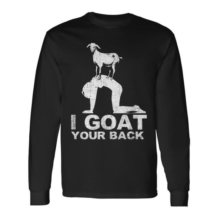 Cute Goat Yoga I Goat Your Back With Yoga Pose Long Sleeve T-Shirt