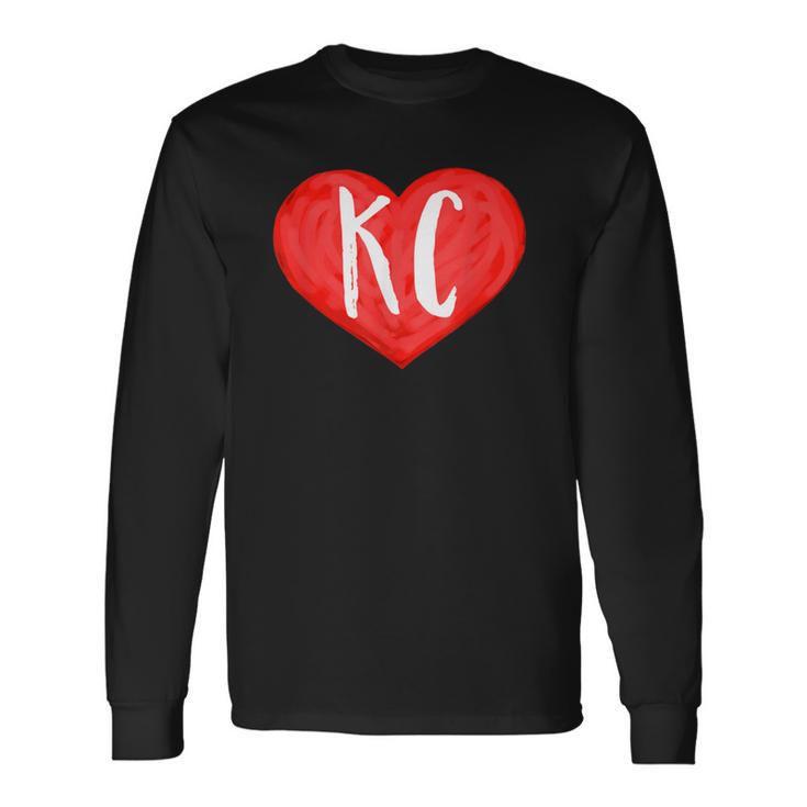 Cute Kansas City Red Heart Long Sleeve T-Shirt