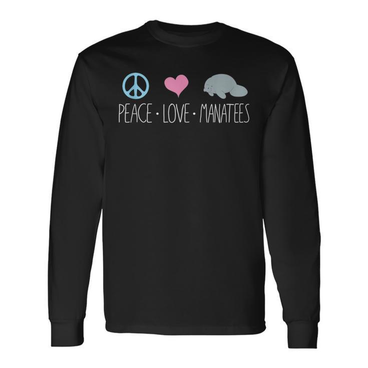 Cute Mana Peace Love Mana Chubby Sea Cow Long Sleeve T-Shirt