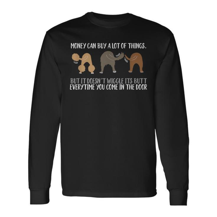 Cute Rescue Dog Lovers Wiggle Butt Long Sleeve T-Shirt