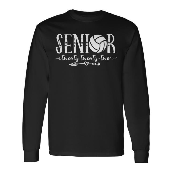 Cute Senior 2022 Volleyball Team Twenty Twenty Two Graduate Long Sleeve T-Shirt