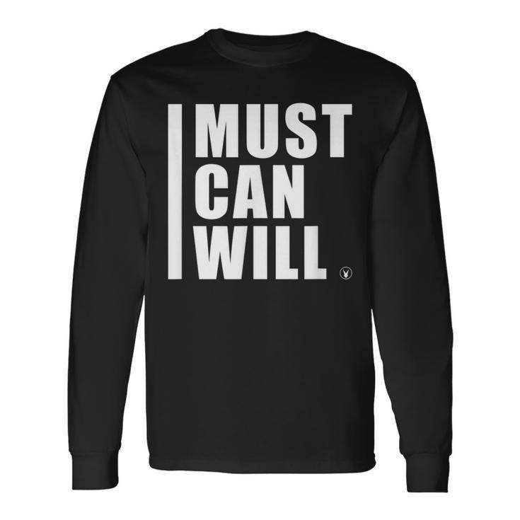 D236 I Must I Can I Will Gym RabbitBodybuilding Long Sleeve T-Shirt Gifts ideas