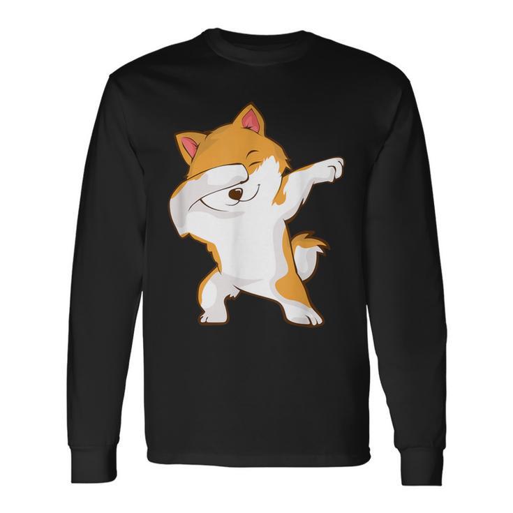 Dabbing Akita Inu Langarmshirts Geschenkideen