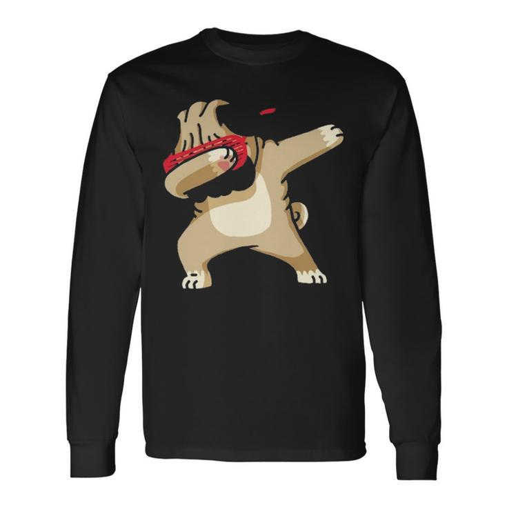Dabbing Pug Dog  Dab Dance Puppy Long Sleeve T-Shirt