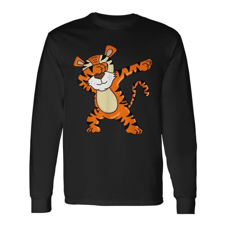 Dabbing Tiger Boys Tiger Dab Langarmshirts Geschenkideen