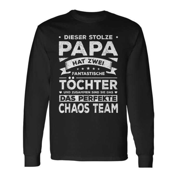 Dad 2 Töchter Langarmshirts Geschenkideen