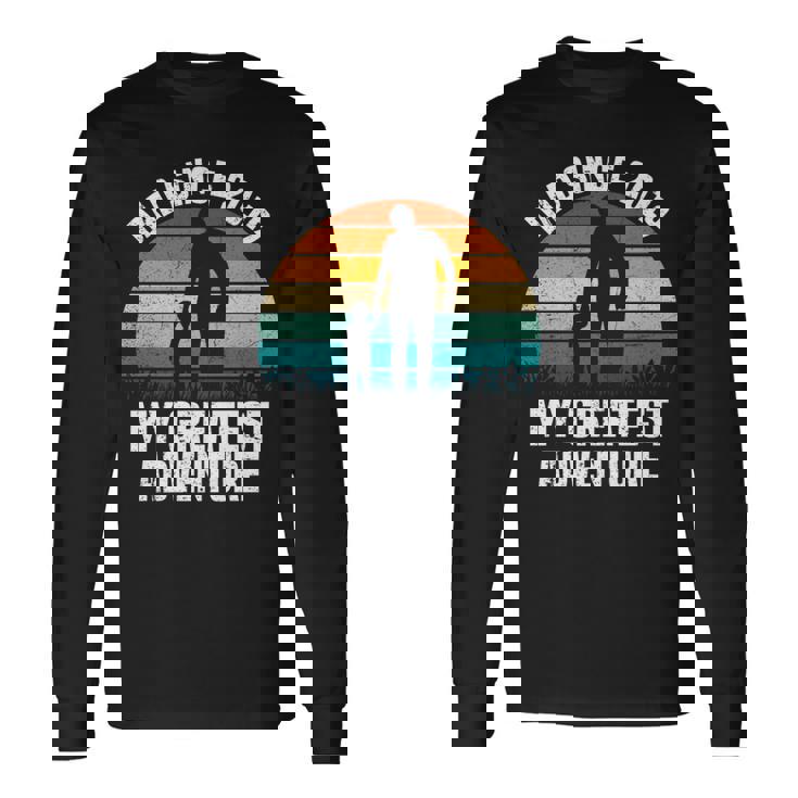 Dad Since 2019 My Greatest Adventure Vintage Father's Day Long Sleeve T-Shirt Gifts ideas
