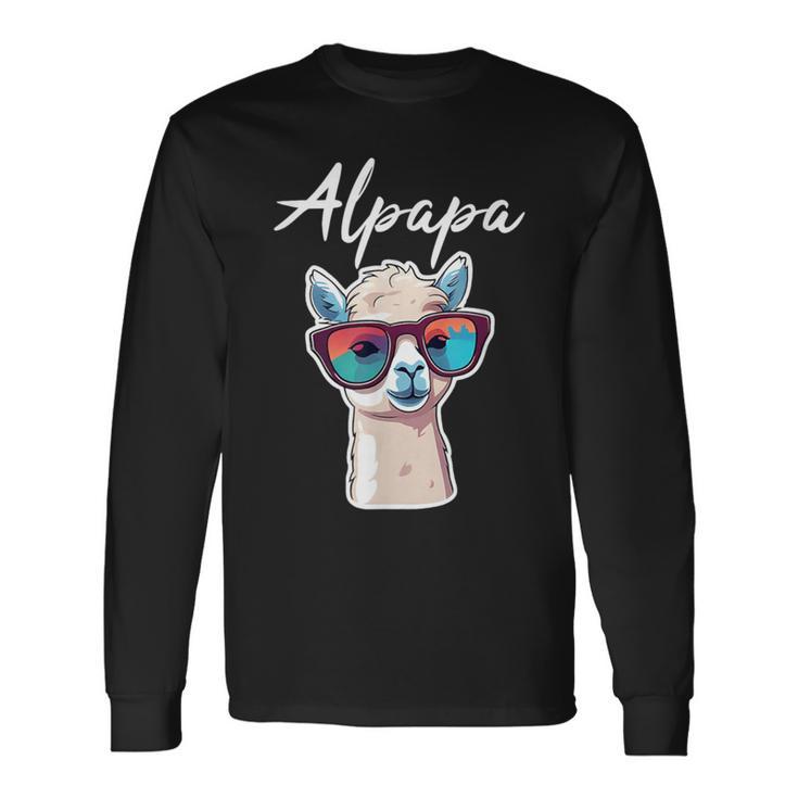 Dad Alpaka Fan Liebhaber Papaatertag Geschenk Alpapa Lama Langarmshirts Geschenkideen