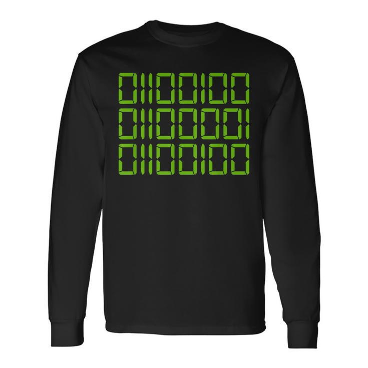 Dad In Binary Code Long Sleeve T-Shirt