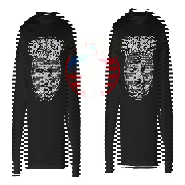 Dad Bod Hunting Squad Vintage American Flag Father's Day Long Sleeve T-Shirt Gifts ideas