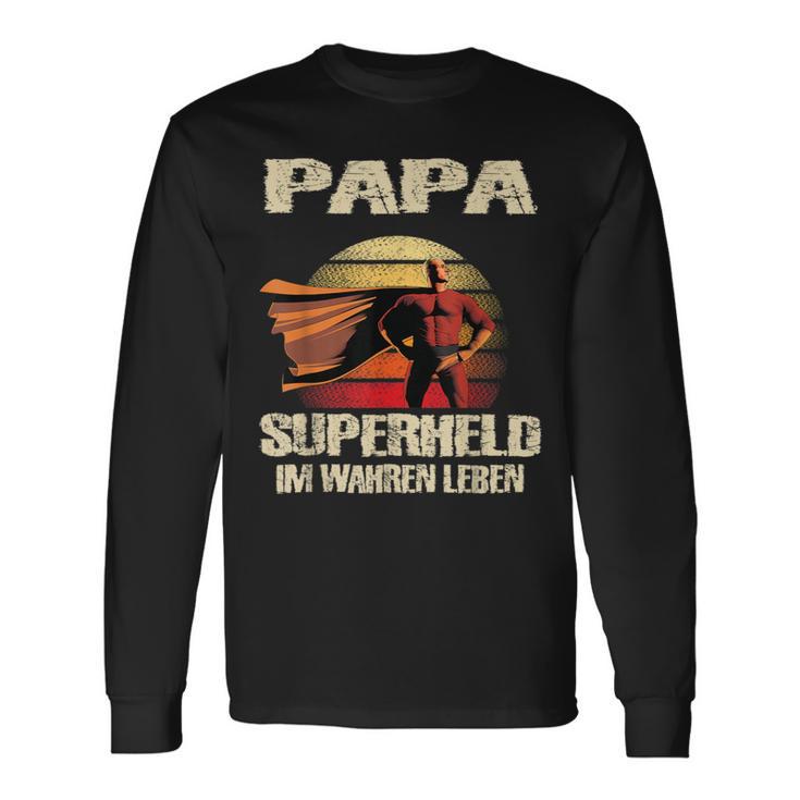 Dad Superhero Im Wahren Leben Dad Father Langarmshirts Geschenkideen