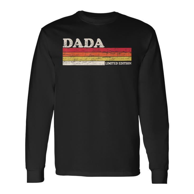 Dada Retro Vintage Dad For Lovers Fathers Day Long Sleeve T-Shirt