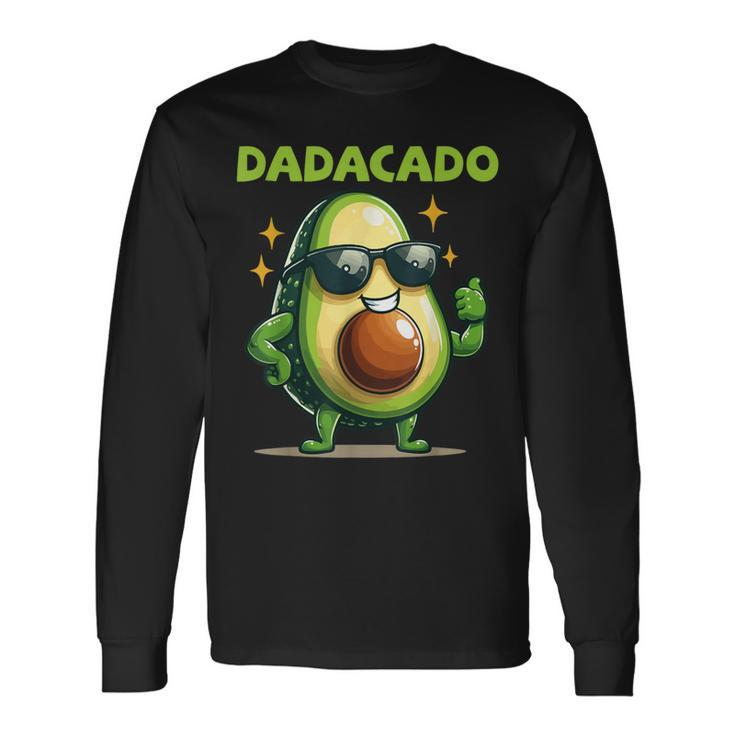 Dadacado Avocado Dad Vegan Family Father's Day Long Sleeve T-Shirt