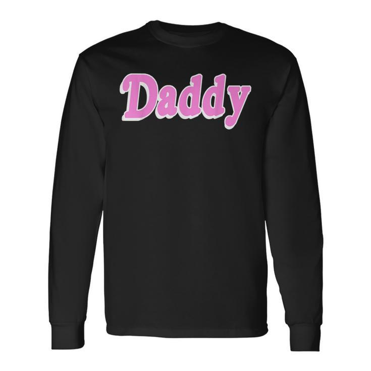 Daddy Pastel Aesthetic Black And Pink Long Sleeve T-Shirt