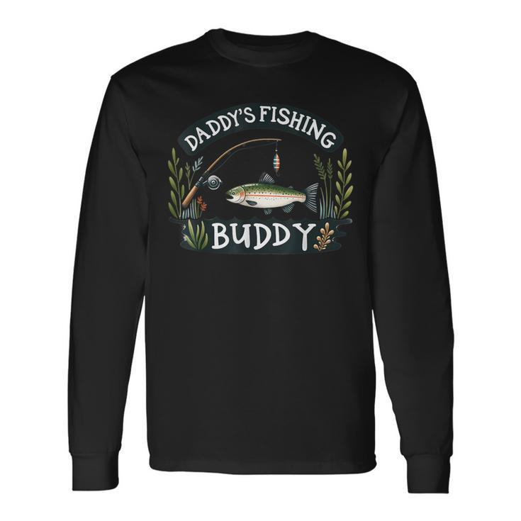 Daddy's Fishing Buddy Vintage Style Angler Enthusiast Long Sleeve T-Shirt