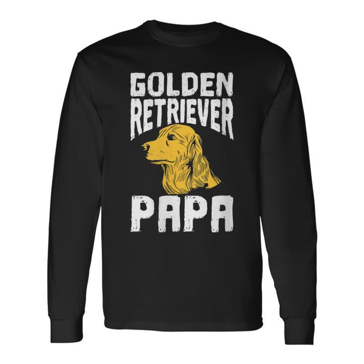 Damen Golden Retriever Hundehalter Besitzerater Papa Dad Mit-Ausschnitt Langarmshirts Geschenkideen