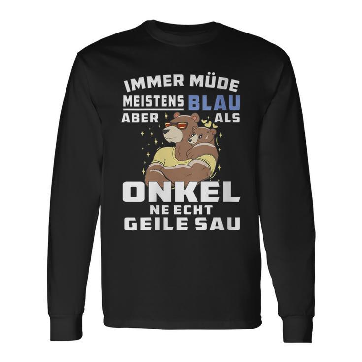 Damen Immer Müde Meistens Blau Onkel Papaatertagater Onkel Mit-Ausschnitt Langarmshirts Geschenkideen