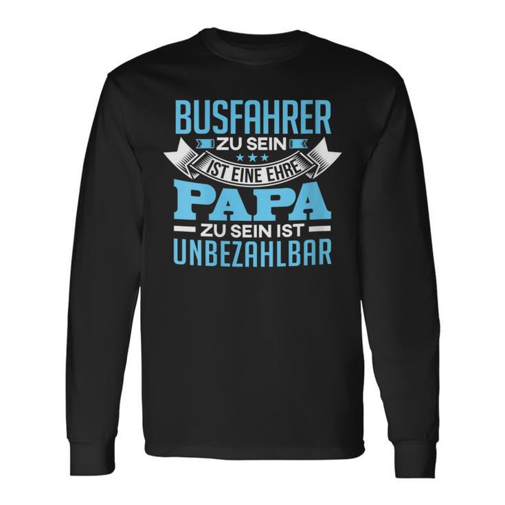 Damen Individuelles Geschenk Papaatertag Beruf Busfahrer Mit-Ausschnitt Langarmshirts Geschenkideen