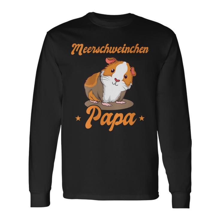 Damen Meerschweinchen Papa -Ater Jungen Männer Zumatertag Mit-Ausschnitt Langarmshirts Geschenkideen