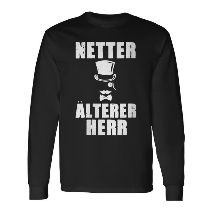 Damen Netter Älterer Herrater Papa Opa Geschenk Gentleman Mit-Ausschnitt Langarmshirts Geschenkideen