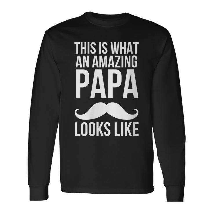 Damen So Sieht Ein Erstaunlicher Papa Aus Mit-Ausschnitt Langarmshirts Geschenkideen