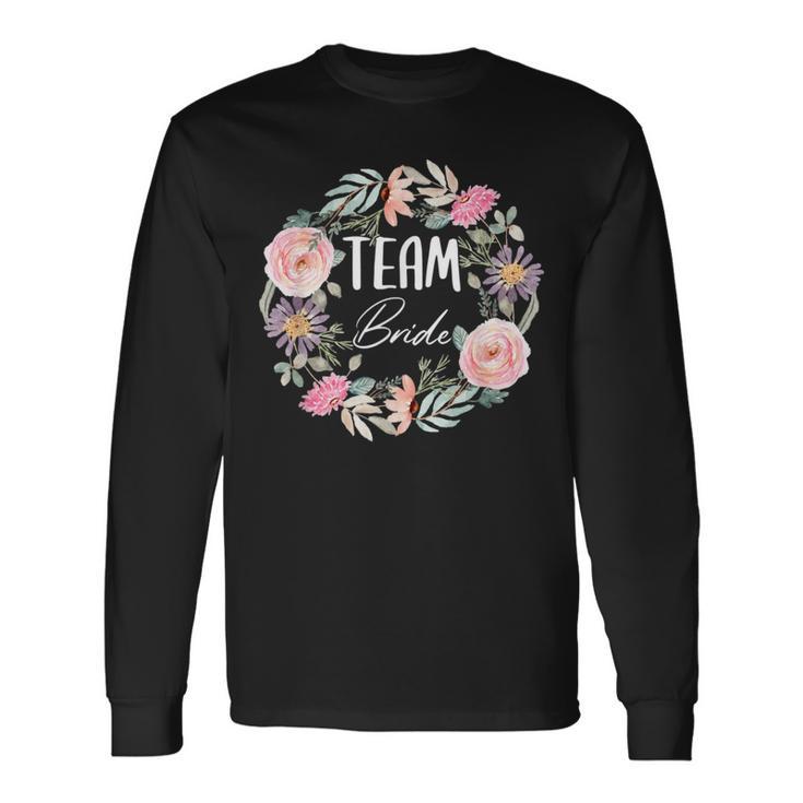 Damen Team Bride Blumenkranz Junggesellenabschied Jga Langarmshirts Geschenkideen