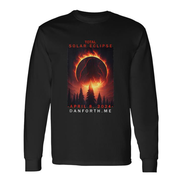 Danforth Maine Total Solar Eclipse 2024 Long Sleeve T-Shirt