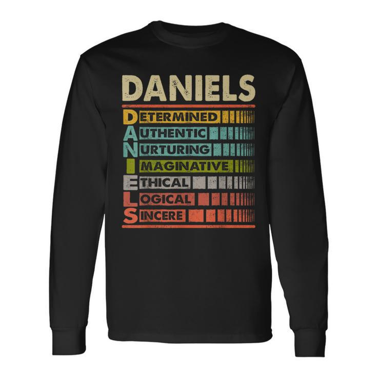 Daniels Family Name First Last Name Daniels Long Sleeve T-Shirt