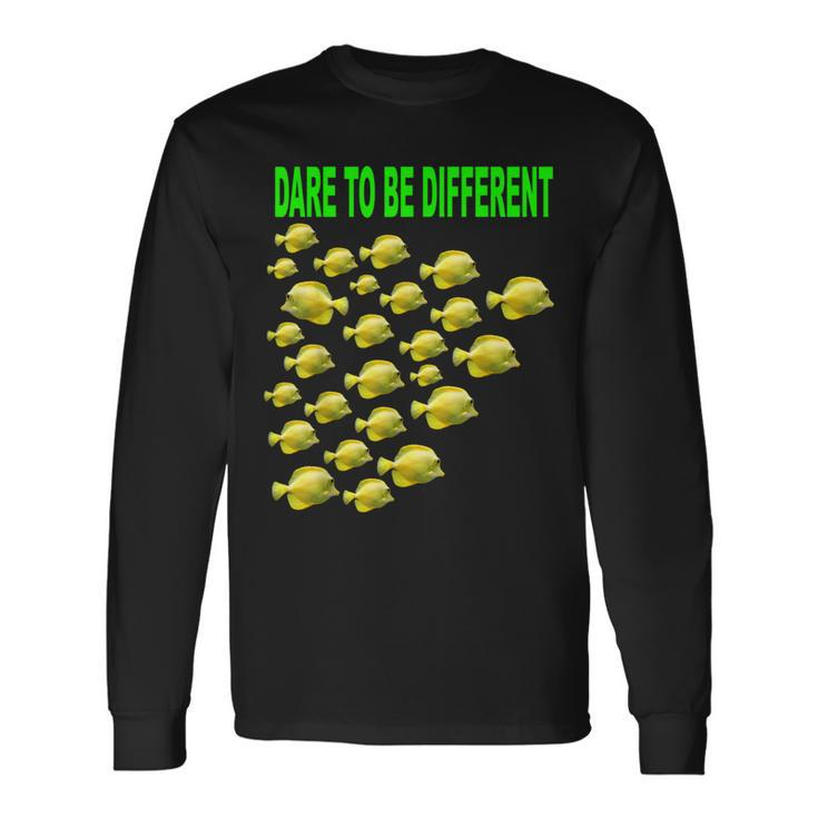 Dare To Be Different & Swim Your Own Pathway Long Sleeve T-Shirt Gifts ideas