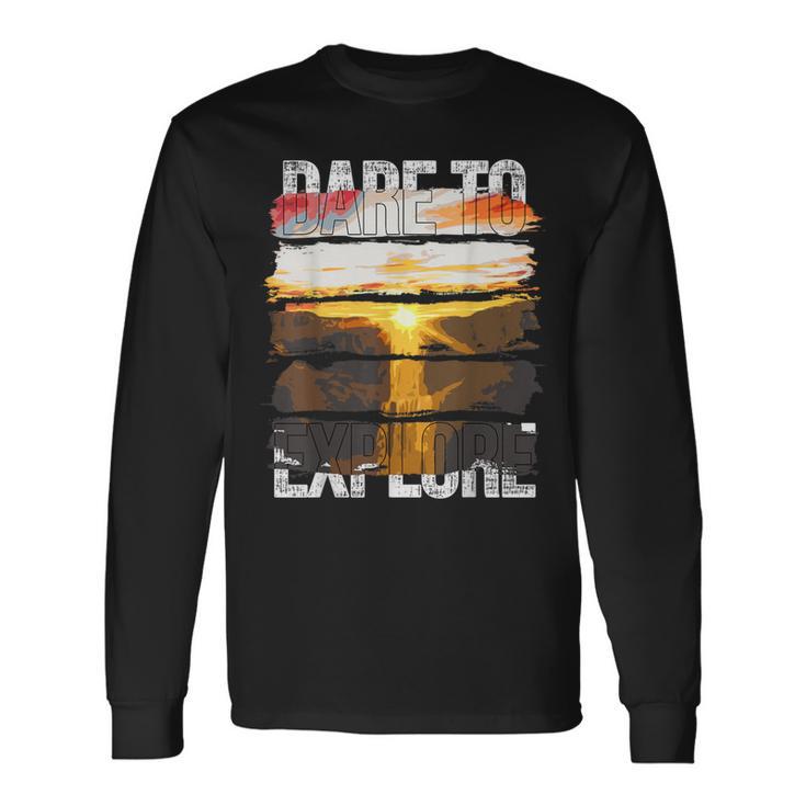 Dare To Explore Waterfalls Long Sleeve T-Shirt