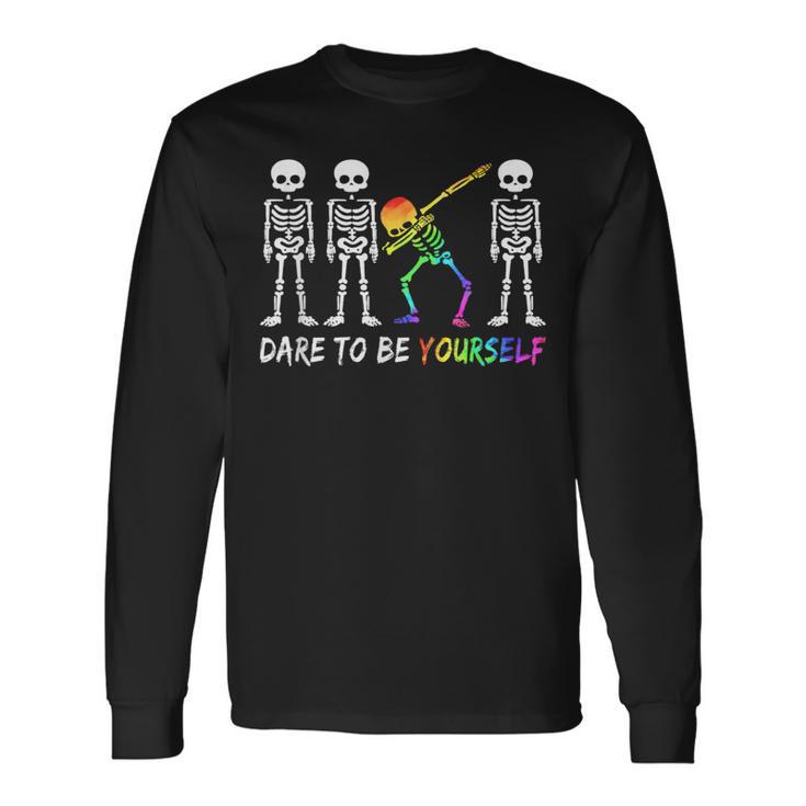 Dare To Be Yourself Cute Lgbt Pride Long Sleeve T-Shirt