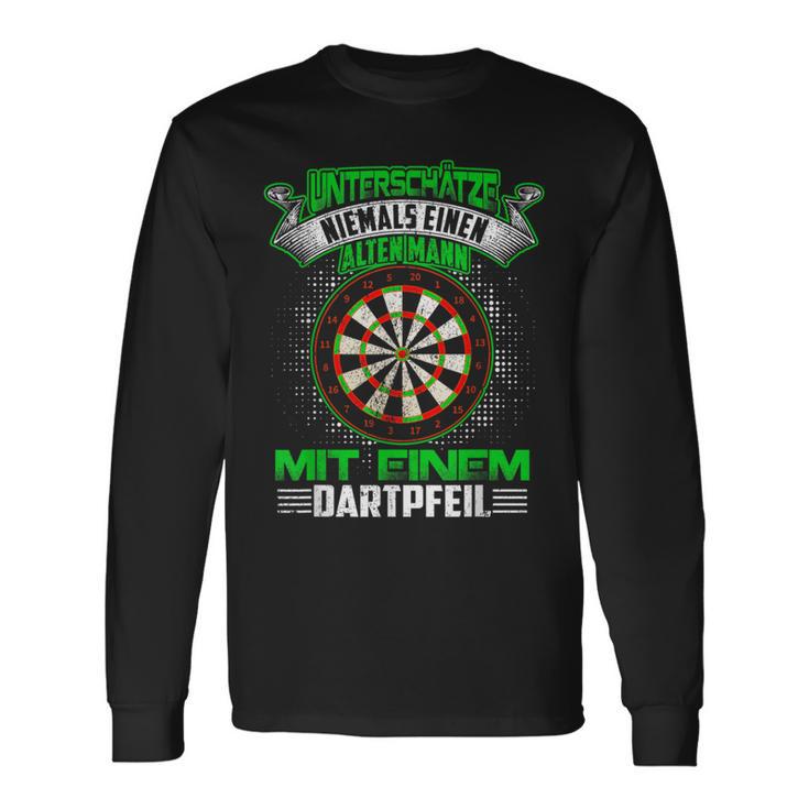 Dart Unterschätze Niemals Ein Alten Darter Langarmshirts Geschenkideen