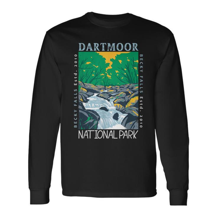 Dartmoor National Park Becky Falls Vintage Distressed Long Sleeve T-Shirt Gifts ideas