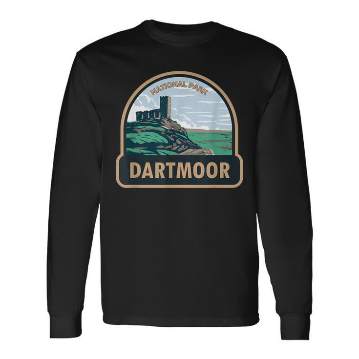 Dartmoor National Park Brentor Church England Vintage Long Sleeve T-Shirt Gifts ideas