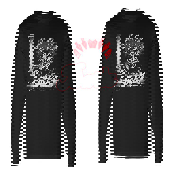 Dart Thrower No Drama Just Darts Long Sleeve T-Shirt - Monsterry