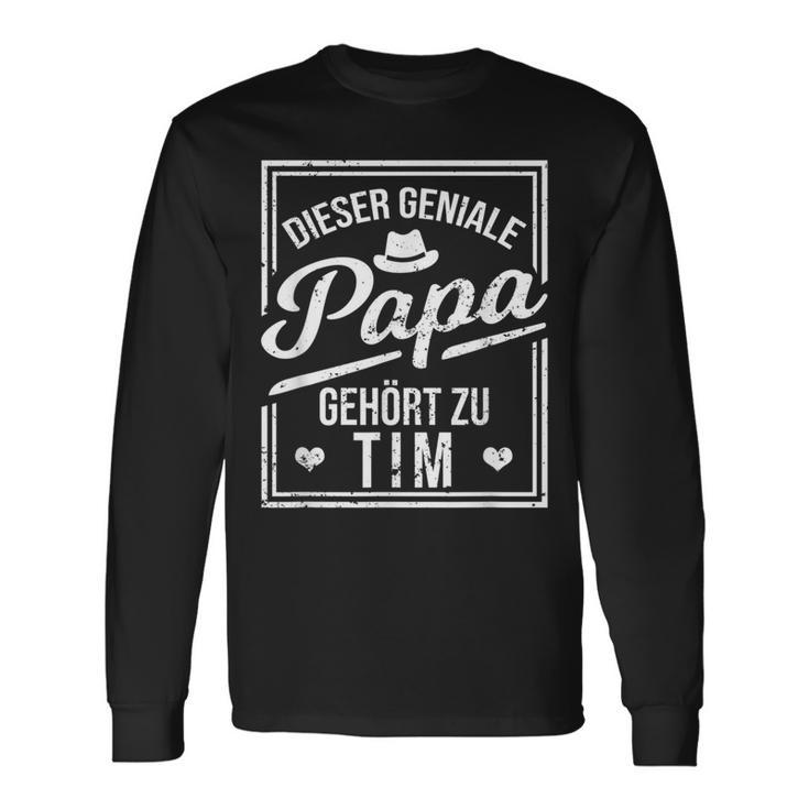 Das Geniale Papa Gehört Zu Tim Boys' Name Langarmshirts Geschenkideen