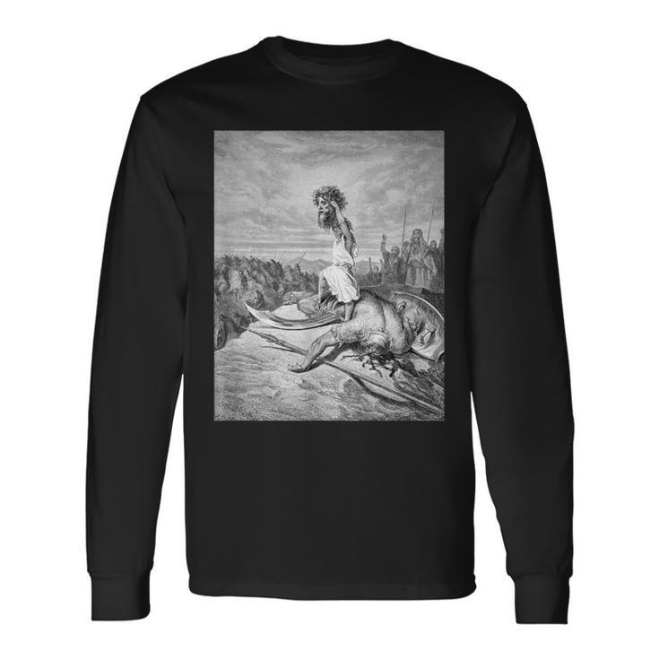 David And Goliath Gustave Dore Long Sleeve T-Shirt