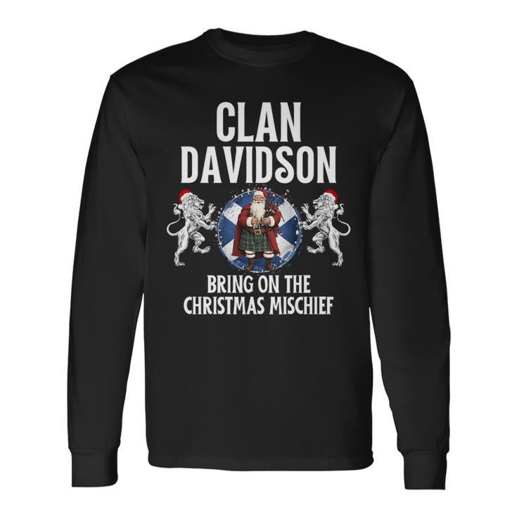 Davidson Clan Christmas Scottish Family Name Party Long Sleeve T-Shirt