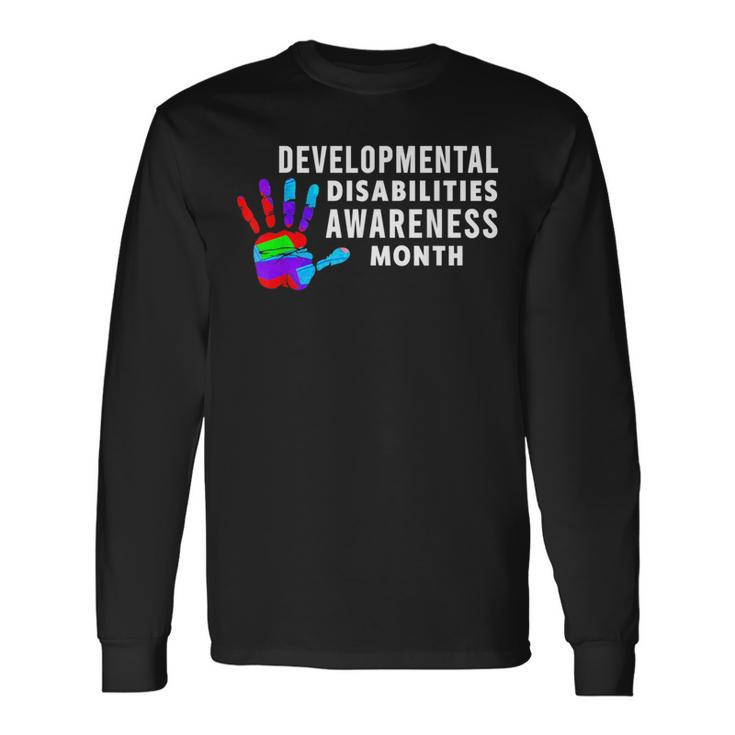 Dd Awareness Developmental Disabilities Awareness Month Long Sleeve T-Shirt Gifts ideas