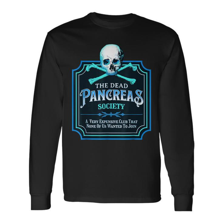 Dead Pancreas Society Diabetes Awareness Day Sugar Skull Long Sleeve T-Shirt