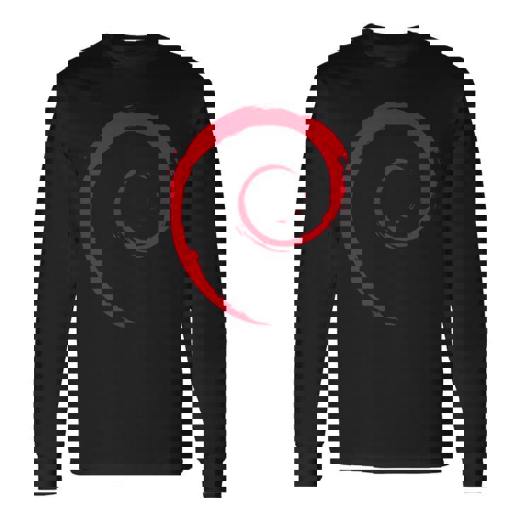 Debian Spiral Logo Os Open Source Pour Les Amoureux De Linux T-shirt à manches longues