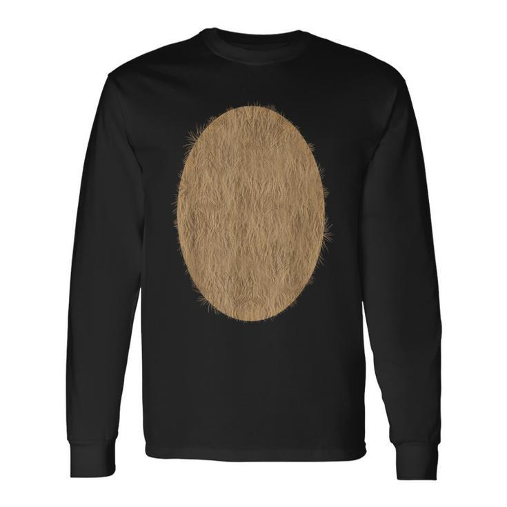 Deer Bear Fuzzy Hairy Belly Costume Long Sleeve T-Shirt Gifts ideas