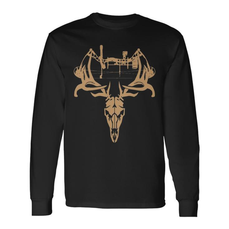 Deer Hunting Bow  Gif For Bow Hunters Long Sleeve T-Shirt