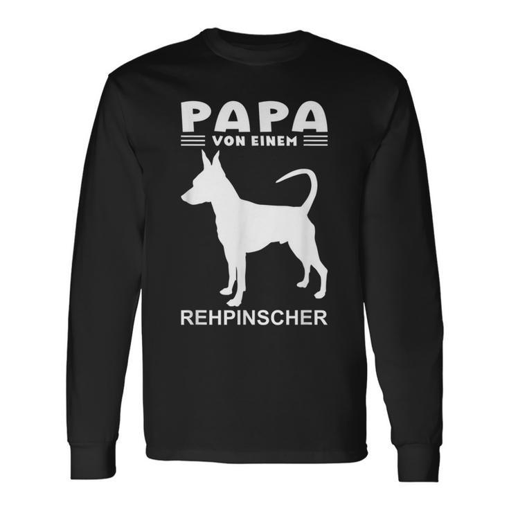 Deer Pinscher Papa Motif Dog Langarmshirts Geschenkideen