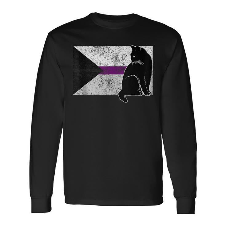 Demisexual Flag Kitten Cat Lover Lgbt Gay Pride Long Sleeve T-Shirt Gifts ideas